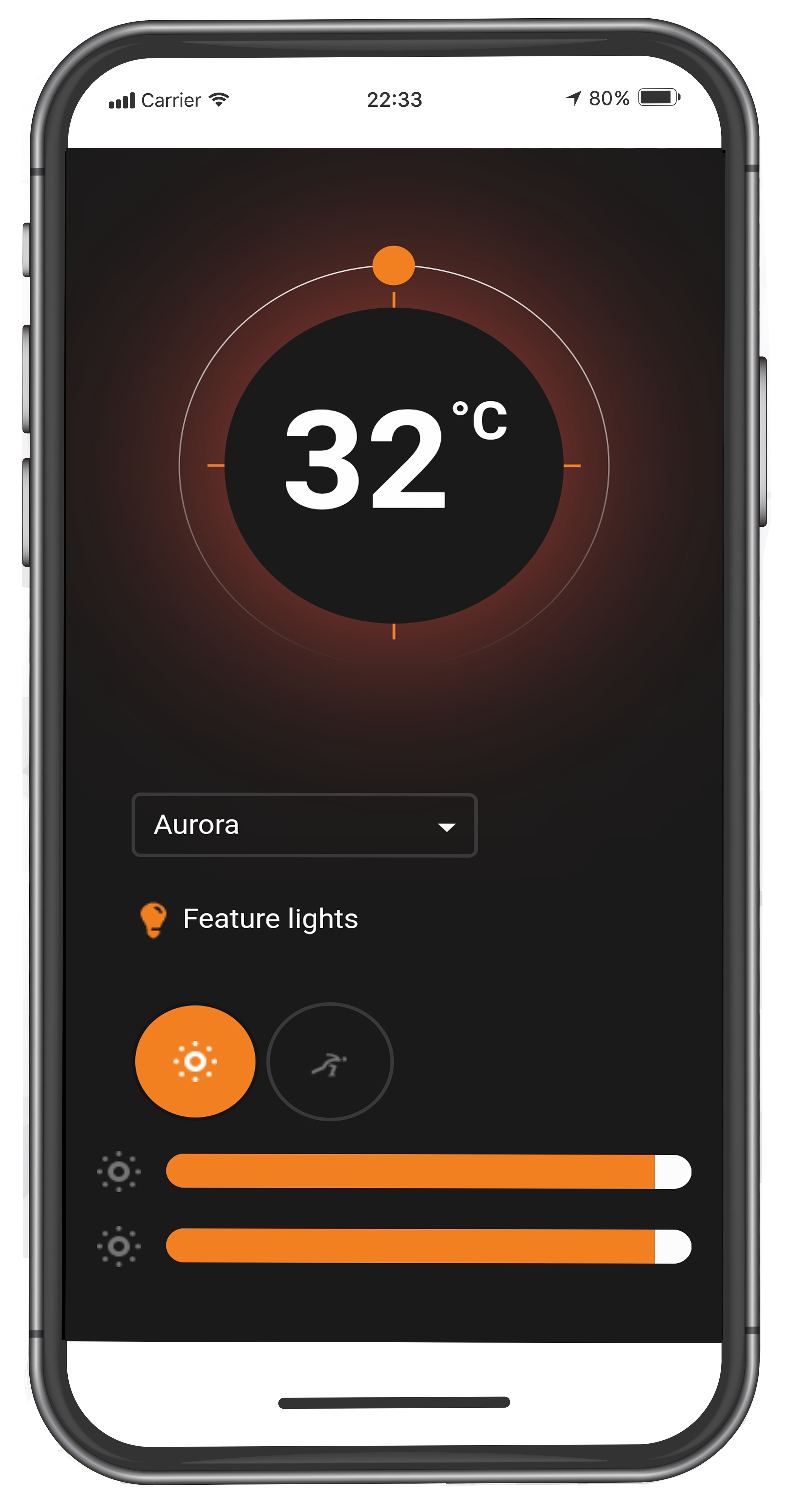 E-Smart App homescreen