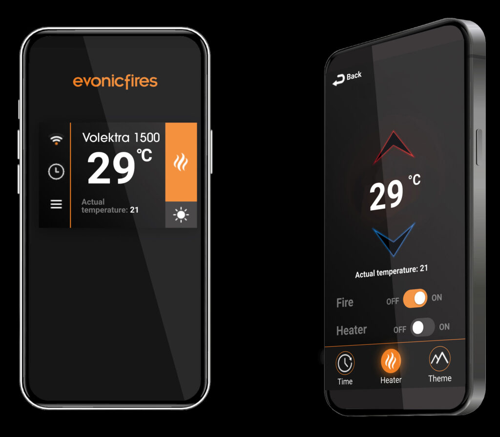 App interface showing customer control options