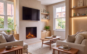 Kingham 650 built-in shown installed into chimney breast