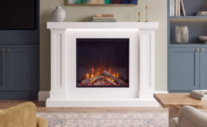 Front view of Evonic Sherwood electric fireplace suite